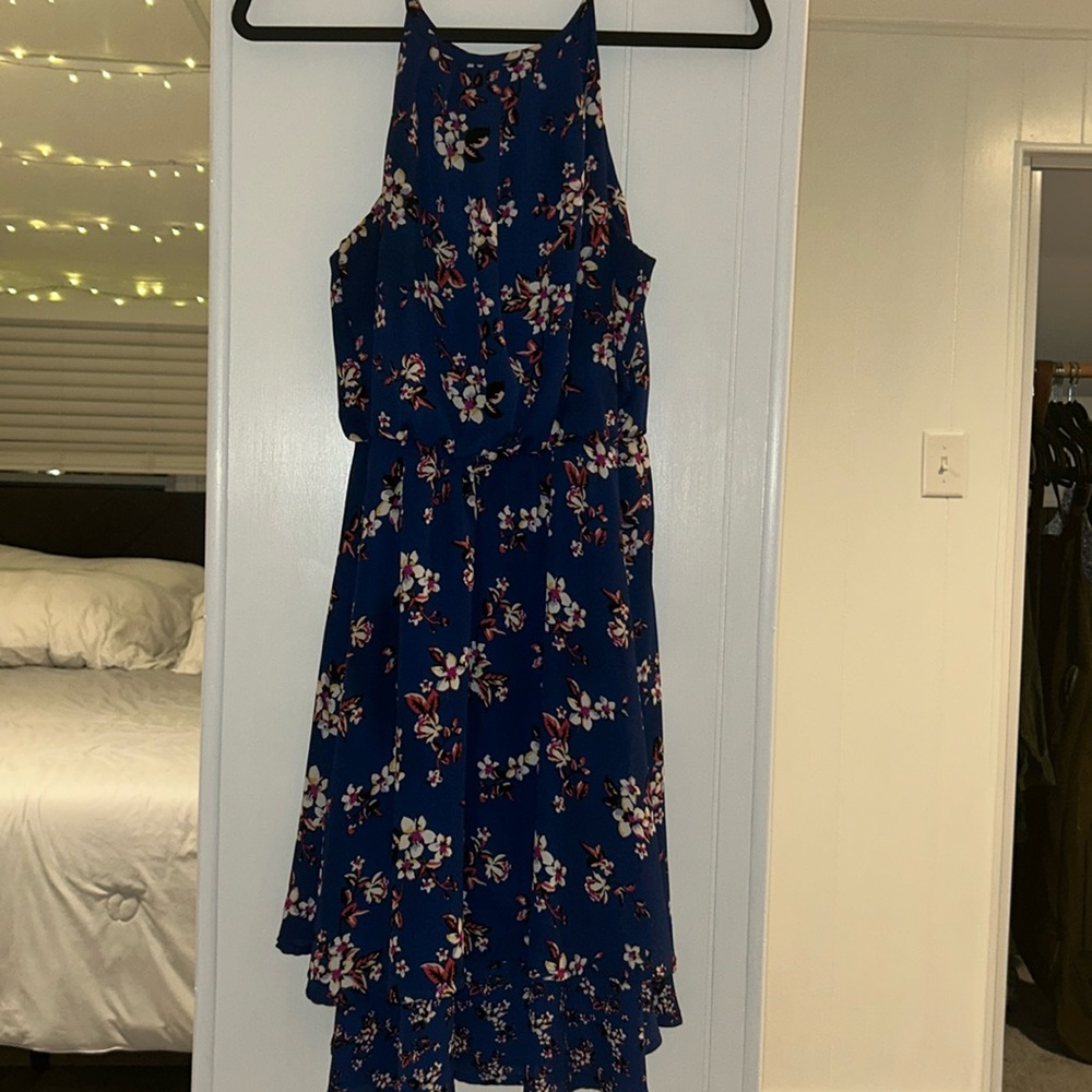 Blue floral dress